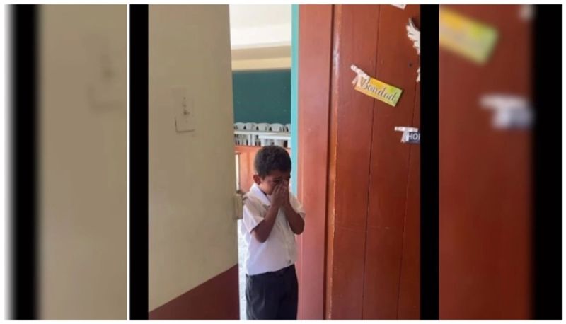 eight year old boy who never celebrated birthday in his life gets surprised on what his classmates did afe