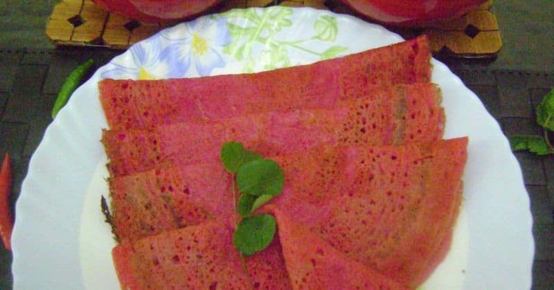 how to make beetroot dosa easy recipe-rse- 