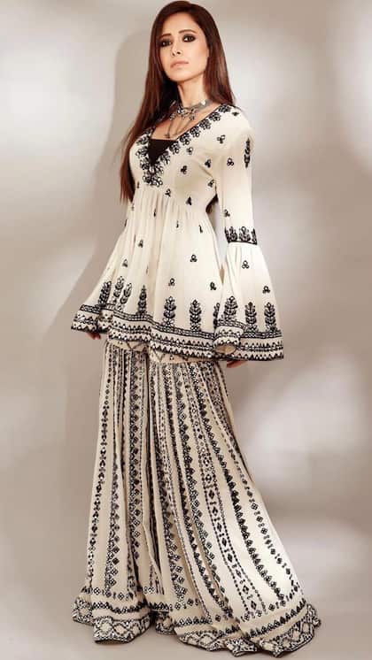 Chikankari Thread Work Peplum Kurta Set