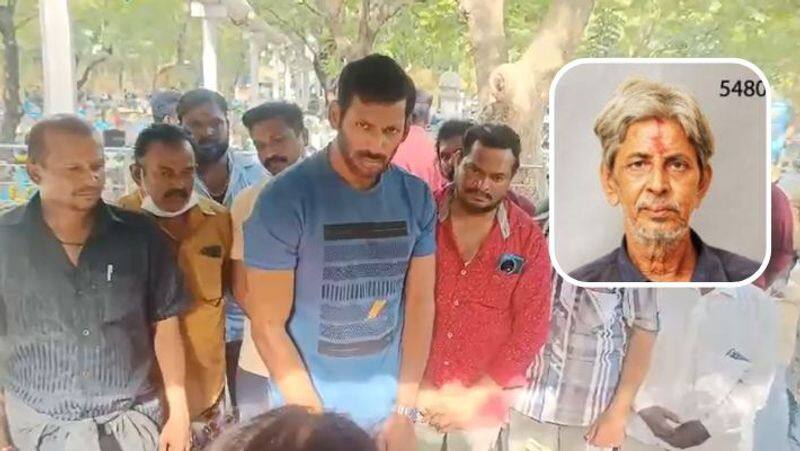 Actor Vishal paid tribute to the body of the deceased supporting actor-rag