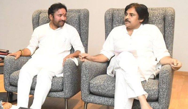 Janasena party chief Pawan Kalyan meeting with Telangana BJP President Kishan Reddy AKP