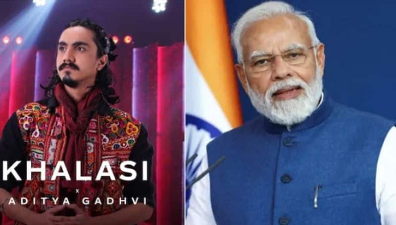 PM Modi Praises Singer Aditya Gadhvi For His Chartbuster Song Khalasi Mention Winning Hearts vvk