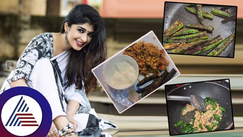 Aditi Prabhudeva health tips along with avalakki and Okra fry recipes suc