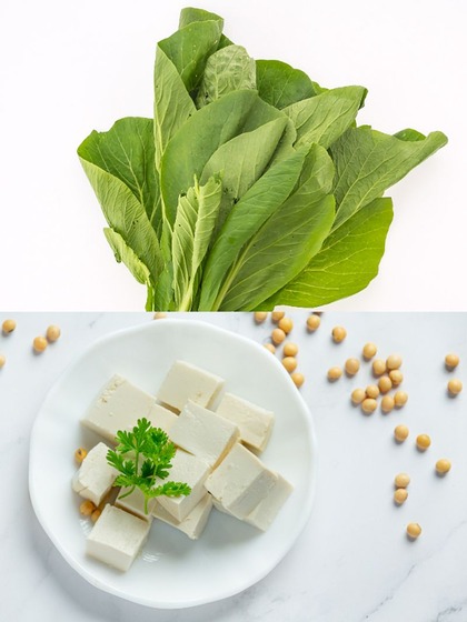 Paneer and Spinach: