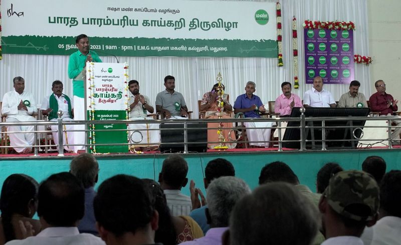 Traditional vegetable festival organized by Isha Mann Kappom Movement sgb