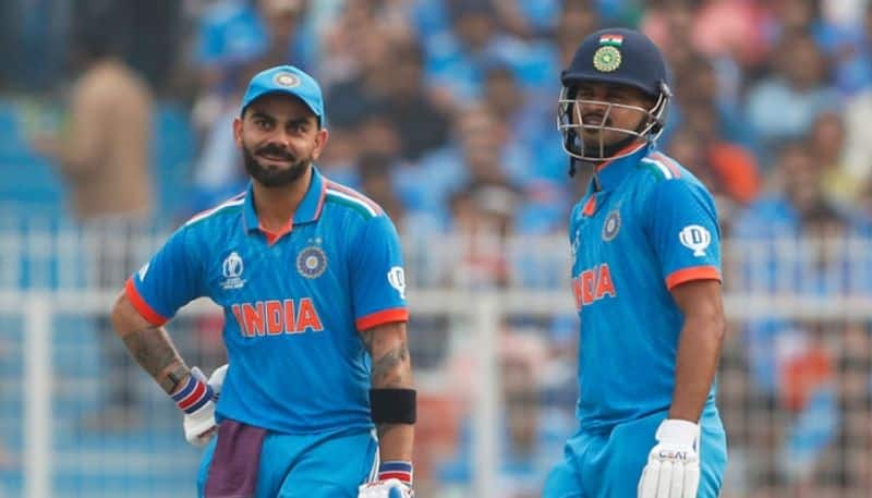 World Cup Semis Virat Kohli Shreyas Iyer Century Powers Team India set 398 target to New Zealand kvn