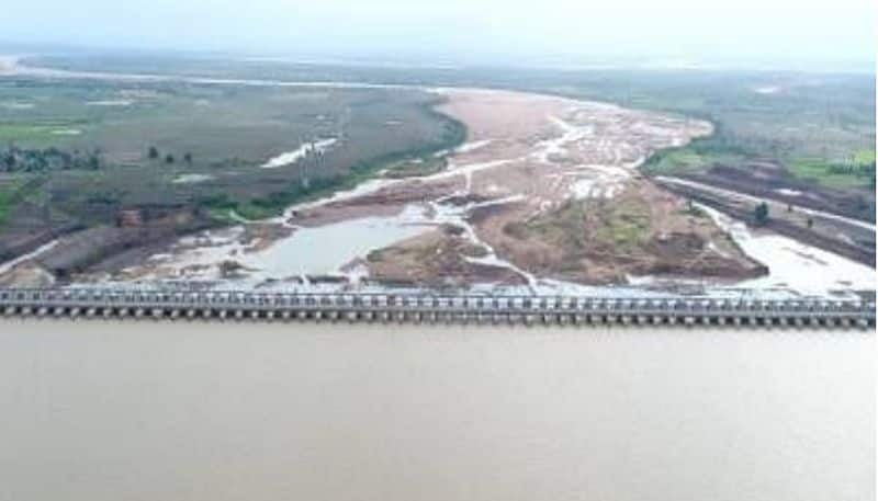 Annaram barrage is emptying gates have been lifted for 10 days and water has been released..ISR