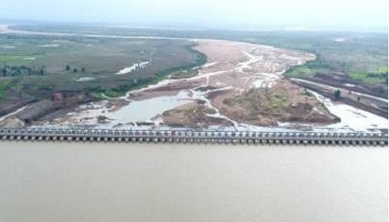 Annaram barrage is emptying gates have been lifted for 10 days and water has been released..ISR