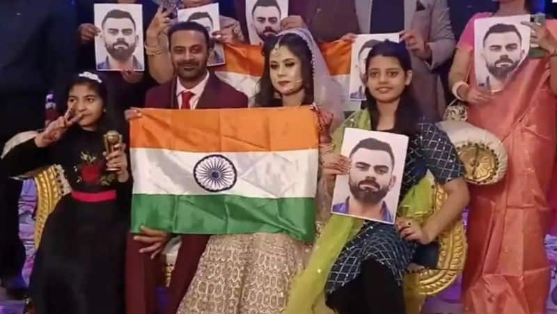 Virat Kohli 49th century : Bride and Groom Celebrate India Victory Against in unique way goes viral - bsb