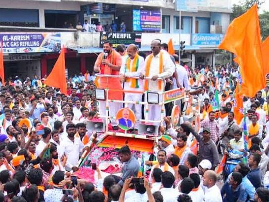 raja singh : Gangula.. your defeat is certain.. it is better to be wrong - Rajasingh in Karimnagar..ISR