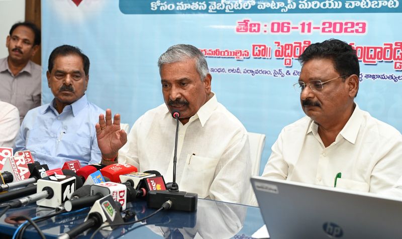 Andhra Pradesh Minister Peddireddy Ramachandra Reddy launches Rythu nestham Application lns