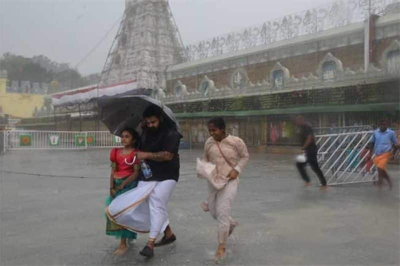 Heavy rain lashes Tirumala, low lying areas inundated, IMD Weather Update RMA