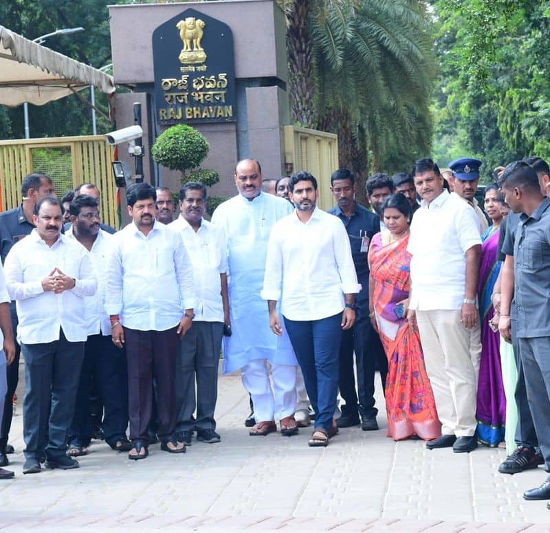 Nara Lokesh And other TDP Leaders Meet Andhra Pradesh Governor  Abdul Nazeer  lns