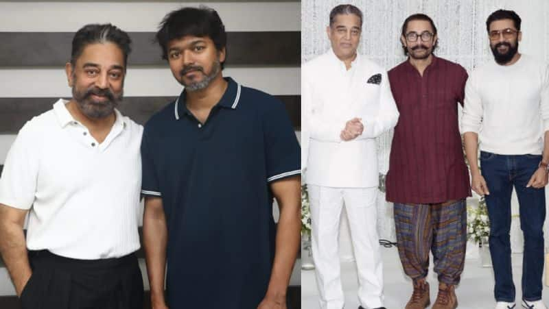 Kamalhaasan with LCU stars Leo Das vijay and Rolex suriya viral photos gan