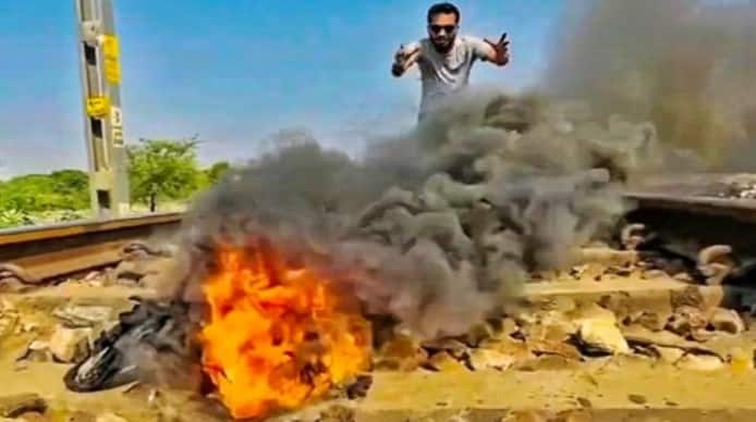 case against YouTuber for firework viral video at railway track SSM