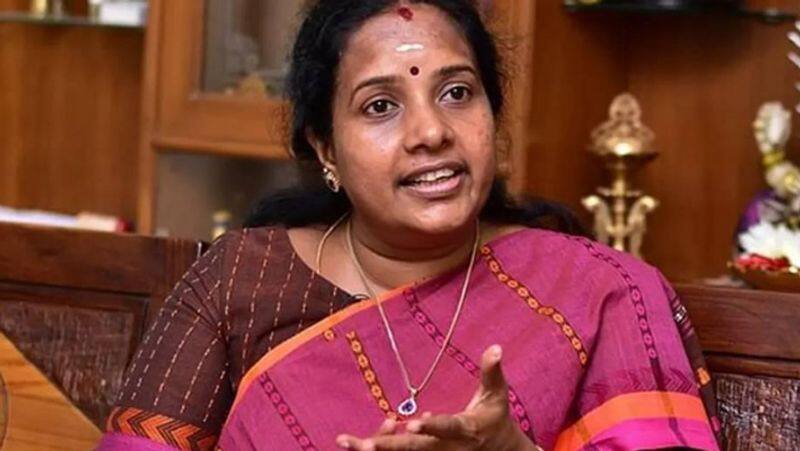 bjp mla vanathi srinivasan slams minister ponmudi in coimbatore vel