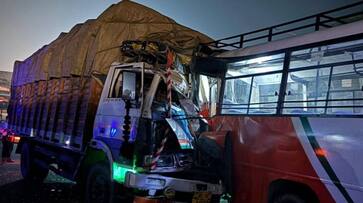 gorakhpur news horrific road accident in gorakhpur before diwali 2023 dcm hits parked bus on road 6 dead 25 injured zrua