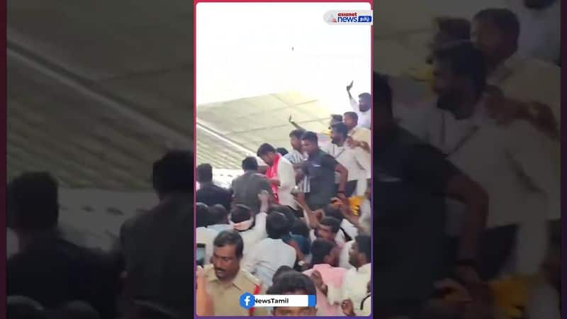 Congress MP Revanth Reddy kicks supporter at Telangana Election campaign meeting dee