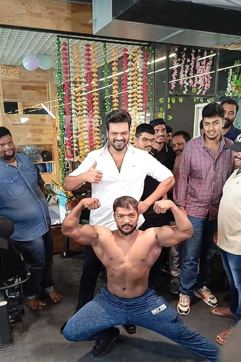 Manchu Manoj and Mounika Reddy joined in gym Inauguration NSK