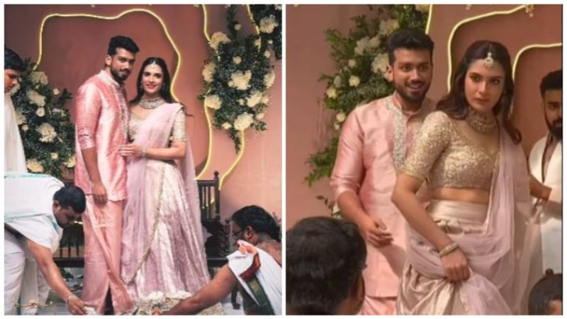 Malayalam actor Kalidas Jayaram gets engaged to Tarini, viral video captures heartwarming moment rkn