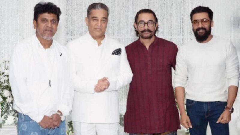 shivarajkumar aamir khan suriya attended kamal hassan birthday party gvd