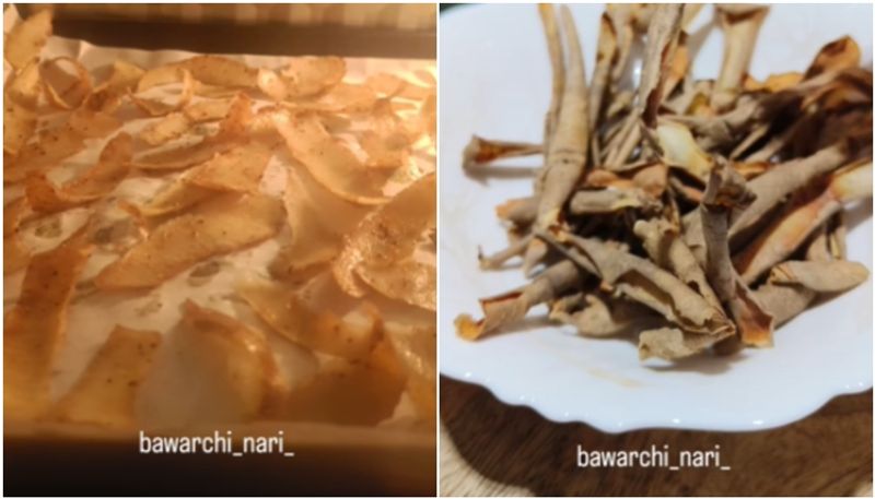 cooking reality show contestents video of making potato peel chips going viral