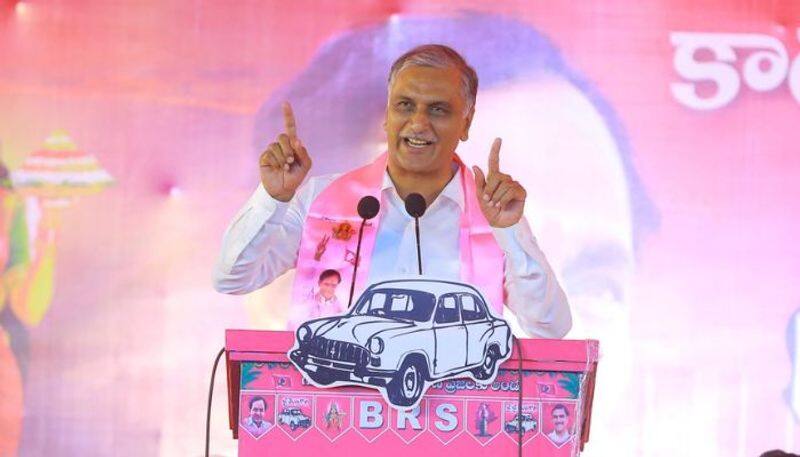 telangana minister harish rao satires on congress and bjp at brs praja ashirvada sabha in rajendra nagar ksp