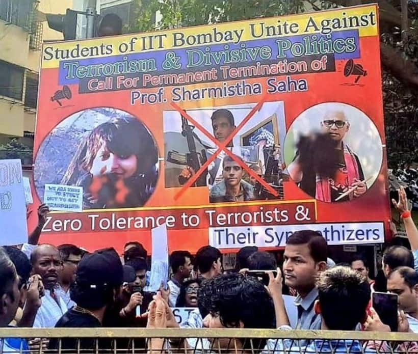Protests erupt at IIT Bombay against professor, guest speaker for glorifying Palestinian 'terrorist' (WATCH)