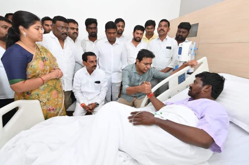 ప్రజలను మెప్పించి  గెలవాలి: గువ్వల బాలరాజును పరామర్శించిన కేటీఆర్