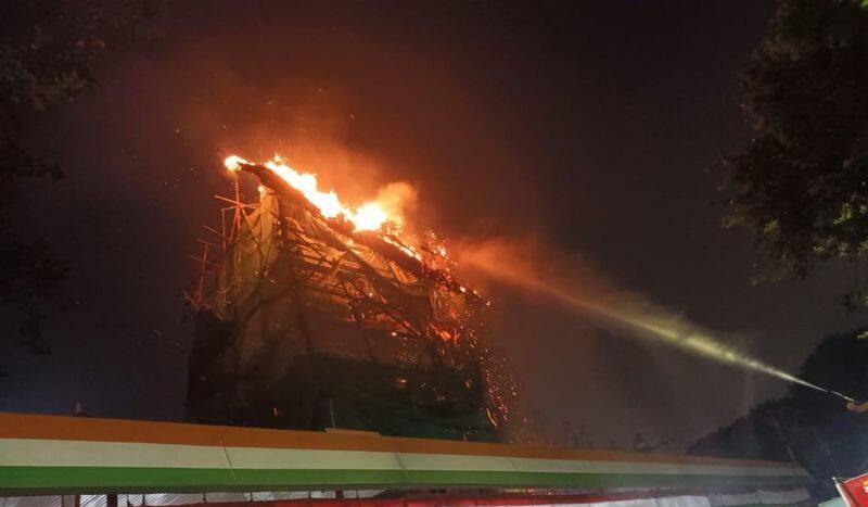 Fire incident in Mylapore Saibaba temple in Chennai sgb