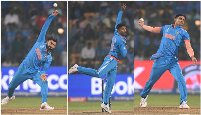 ICC World cup 2023 Team India Use 9 bowlers against Netherland Rohit kohli takes wicket ckm