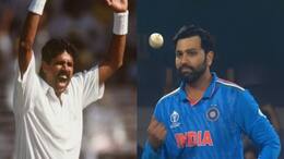 Rohit Sharma equals Kapil Dev's record of 50 Plus Score and a wicket after 40 years as a captain in Cricket World Cup 2023 rsk