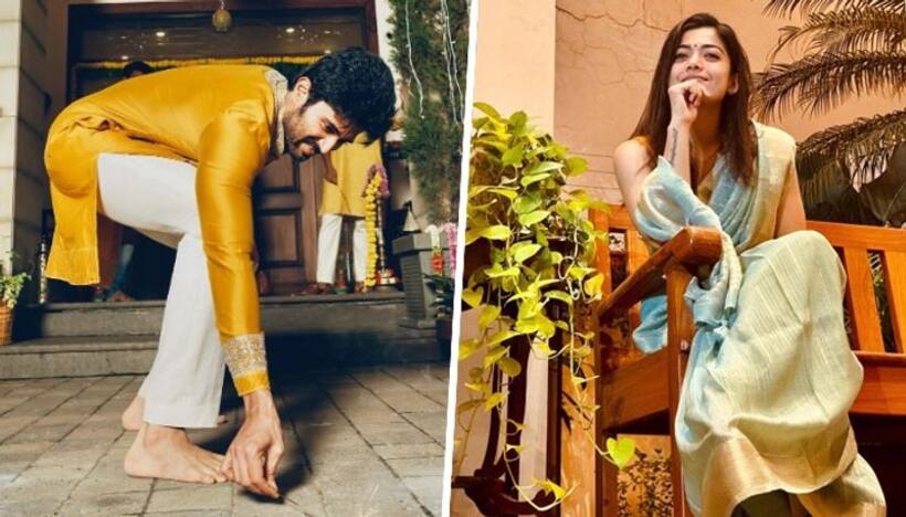 Did Vijay Deverakonda, Rashmika Mandanna celebrate Diwali together? Pictures with same background goes viral
