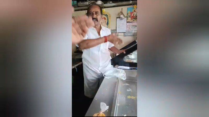 a stapler pin found at parcelled food in thiruvarur district video goes viral vel