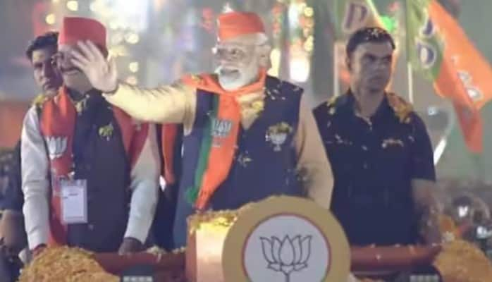  Rajasthan polls 2023:Prime minister  narendra modi  road show in bikaner lns