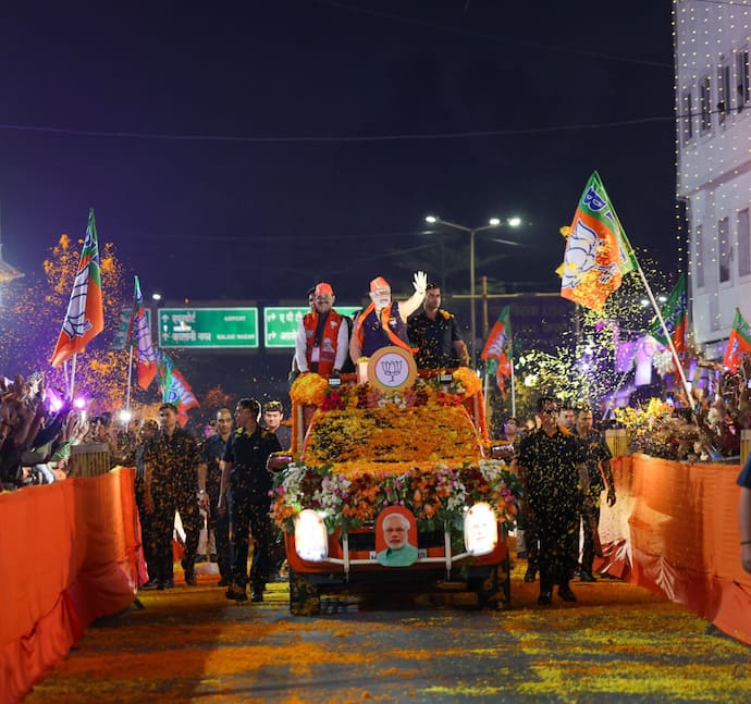 PM Narendra Modi roadshow in Indore