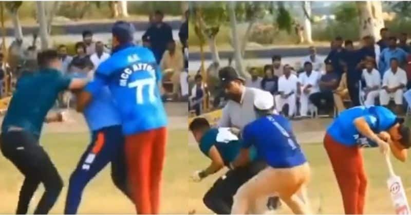 Viral video: Ugly brawl mars cricket match in Pakistan as teammates hammer each other with bats (WATCH) snt