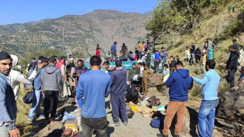 Bus crashes into a deep gorge in Doda, Jammu & Kashmir, killing thirty people-rag