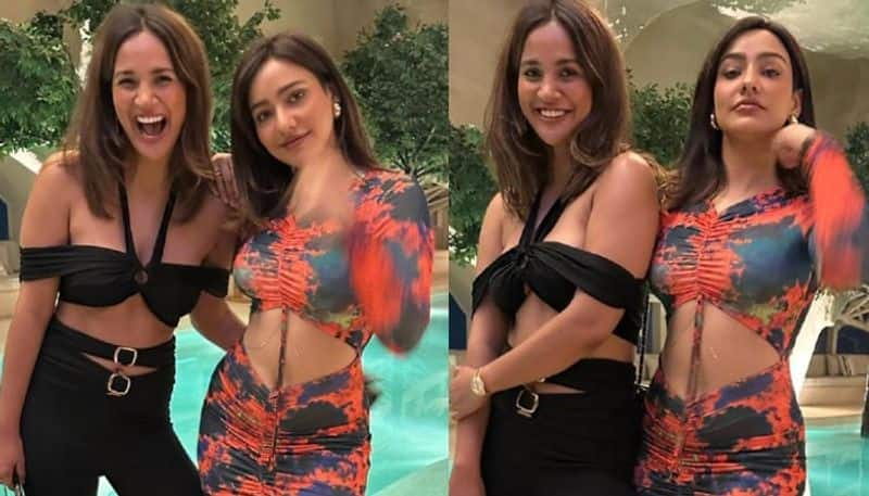 Neha Sharma and her  Sister stunning stills in trendy outfit NSK