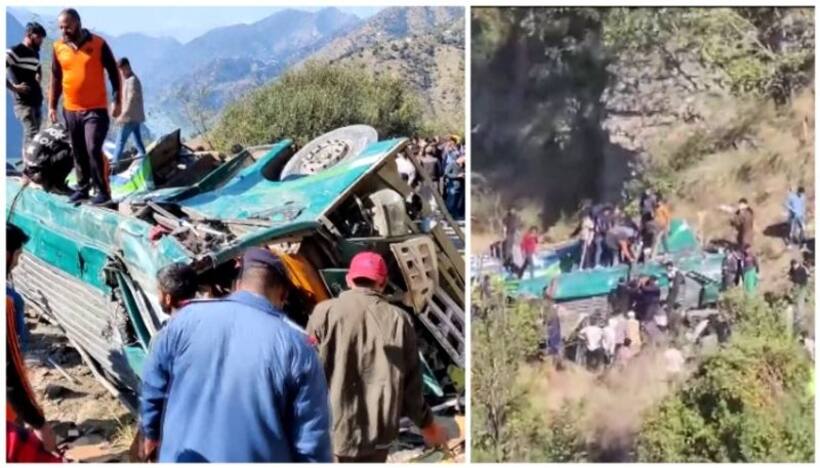 Doda bus falls into gorge  : దోడాలో లోయలో పడిన బస్సు.. 36 మంది మృతి.. ప్రధాని మోడీ సంతాపం.. 
