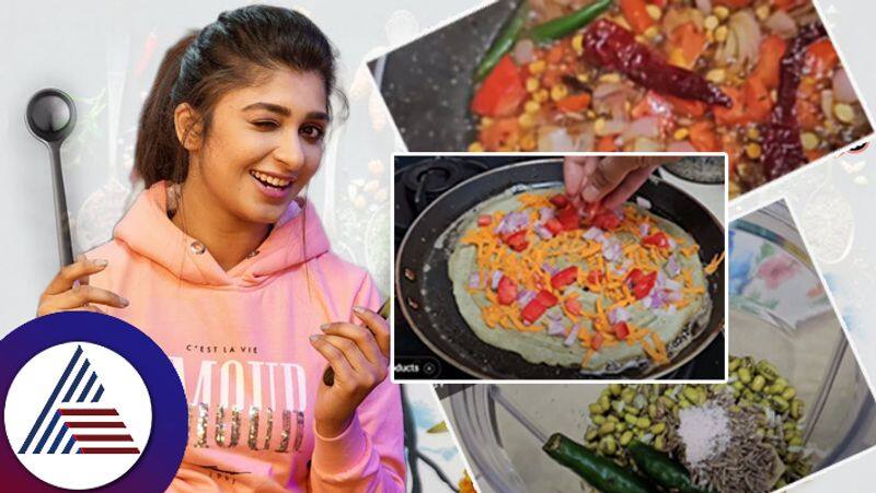 Actress Aditi Prabhudeva making Protein Dosa and ginger  chutney recipe suc