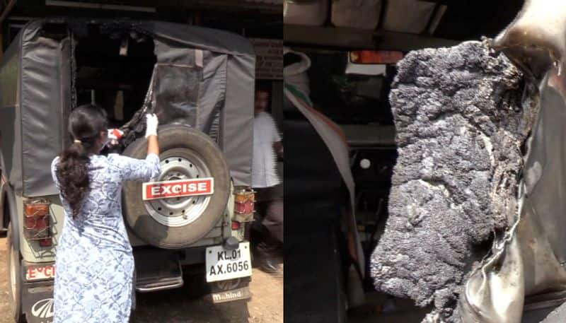 youth arrested for set fire excise jeep in kothamangalam vkv