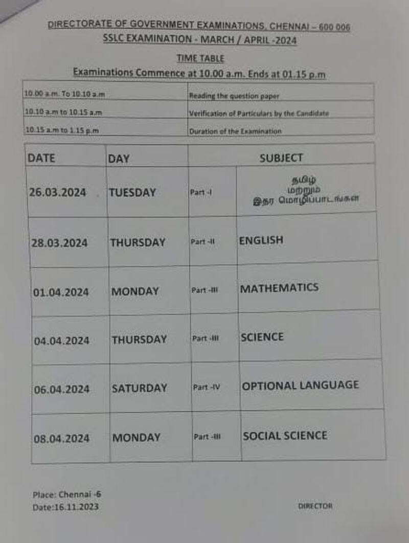 10th 11th and 12th General Exam Date and Result Date Notification KAK