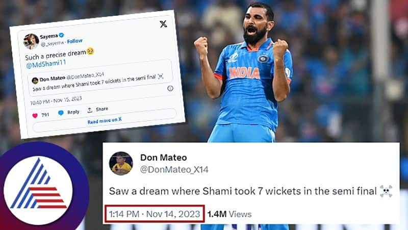 Interesting This Guy Predicted Mohammed Shami 7 Wicket Haul Against New Zealand in World Cup Semifinals kvn