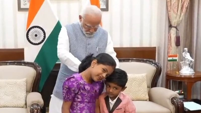 PM Modi performs coin magic trick for children shows the child in him smp