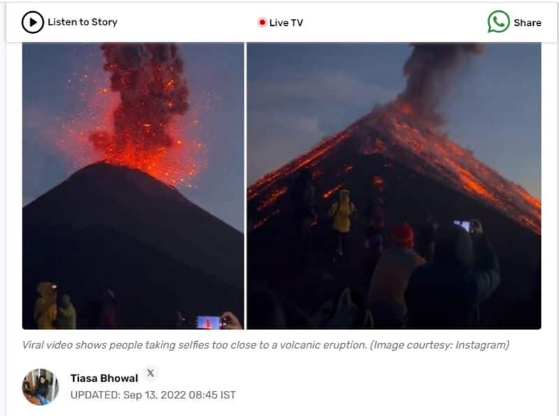 Fact Check video of volcano eruption Mount Etna in Italy is old and from Guatemala 2023 11 16 jje