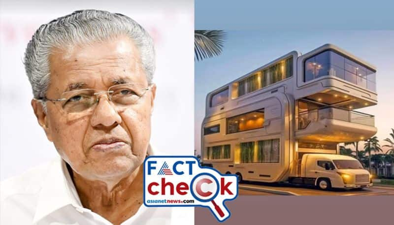 Viral Photo of bus CM Pinarayi Vijayan using for Nava Kerala Sadas is fake fact check 2023 11 17 jje