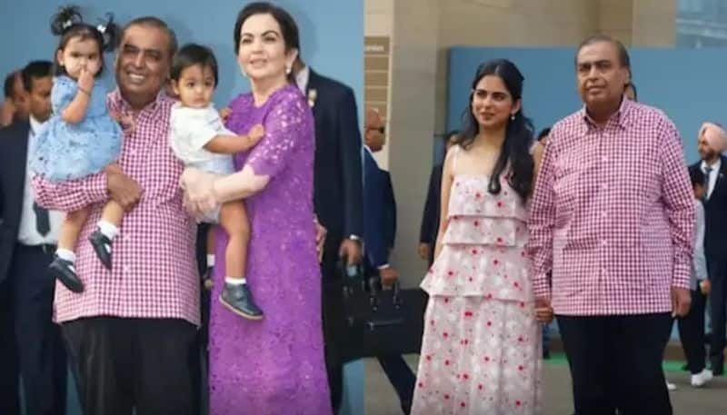 Nita, Mukesh Ambani Attend Isha Ambani-Anand Piramals Twins' first Birthday celebrations ksp