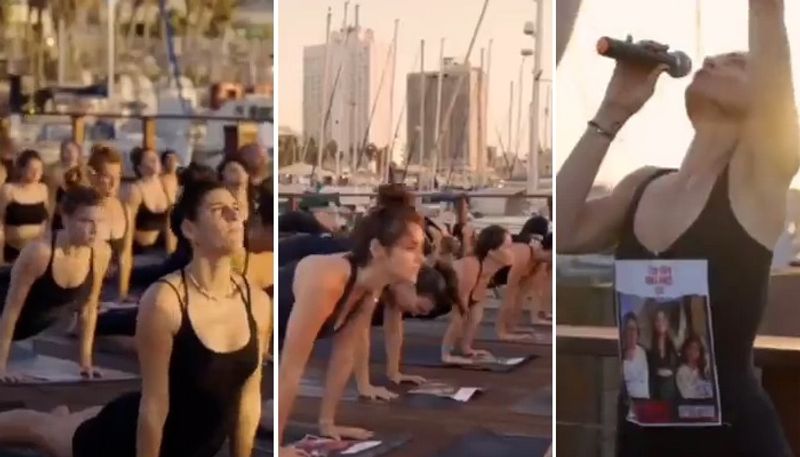 Israel Palestine war: Israeli women lead massive coastal yoga event in solidarity with Gaza captives AJR