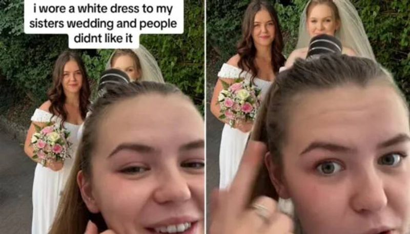 woman wear white dress in sisters wedding reason rlp